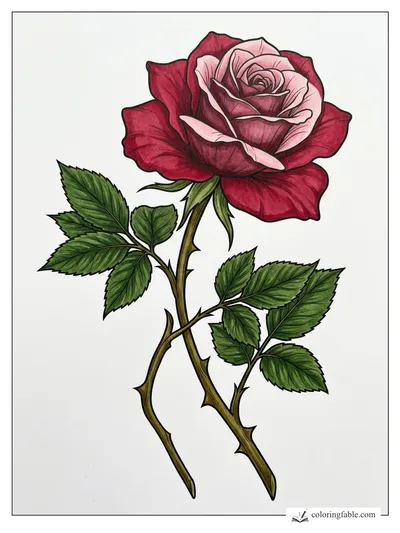 Colored example of this coloring page