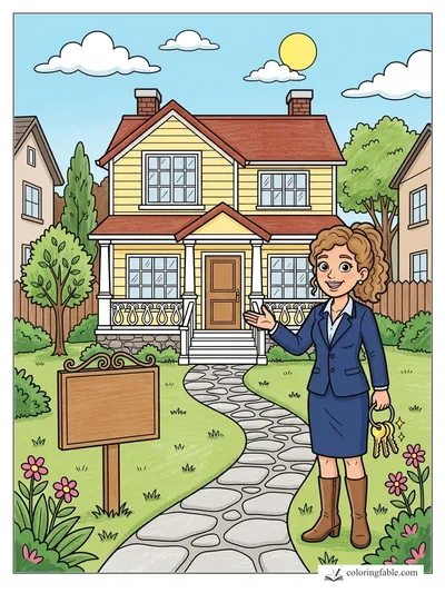 Colored example of this coloring page