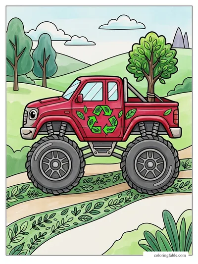 Colored example of this coloring page