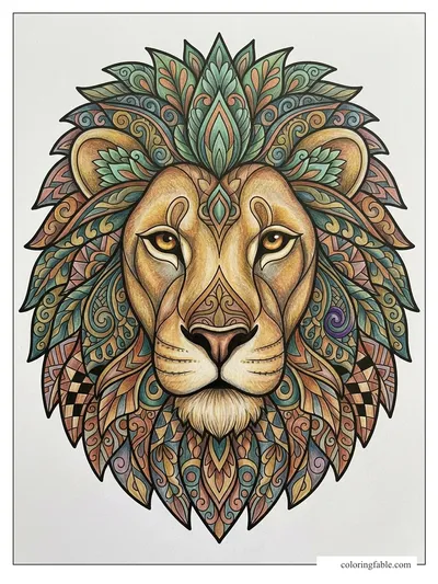 Colored example of this coloring page