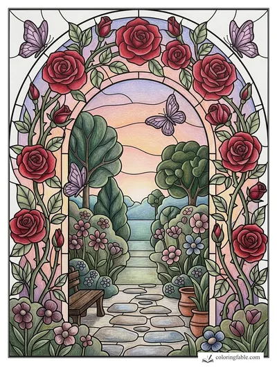 Colored example of this coloring page