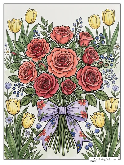 Colored example of this coloring page