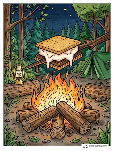 Colored example of this coloring page