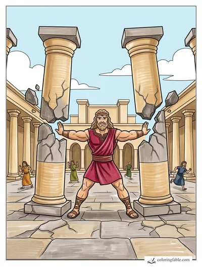 Colored example of this coloring page