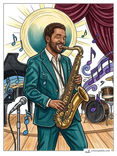 Colored example of this coloring page