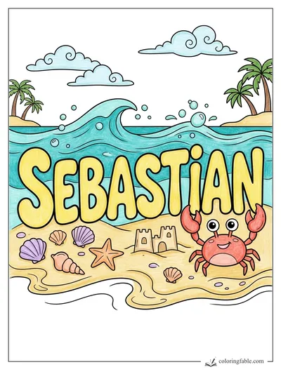 Colored example of this coloring page