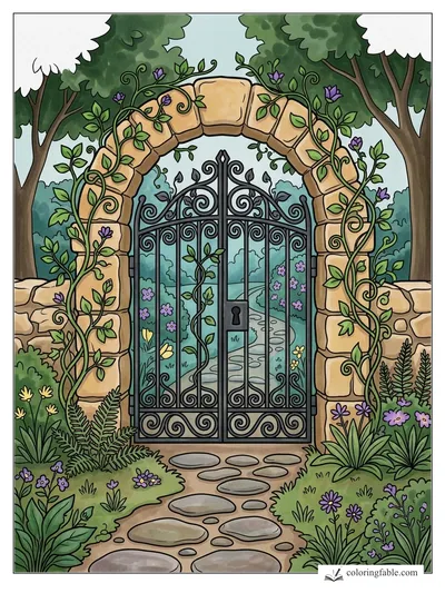 Colored example of this coloring page