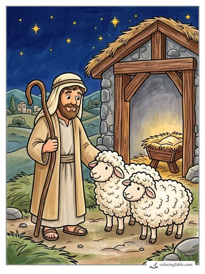 Colored example of this coloring page