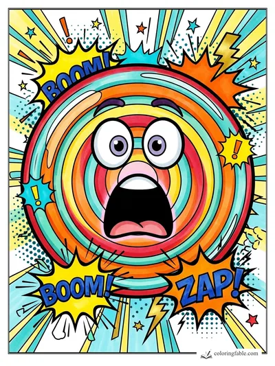 Colored example of this coloring page