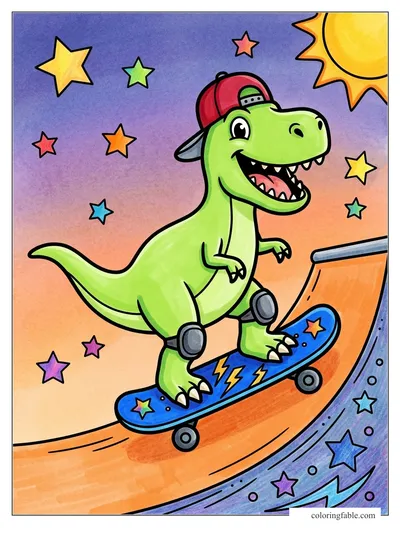 Colored example of this coloring page