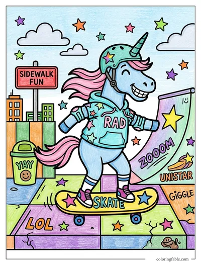 Colored example of this coloring page