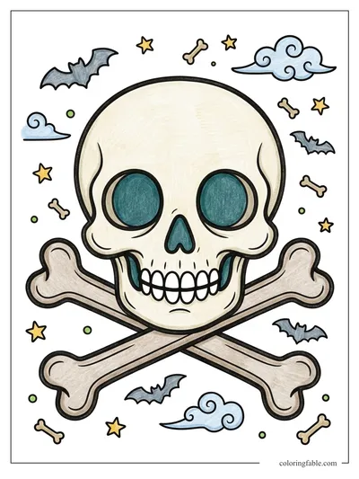 Colored example of this coloring page