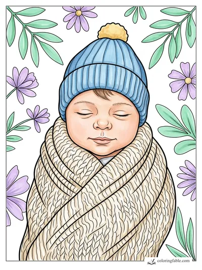 Colored example of this coloring page
