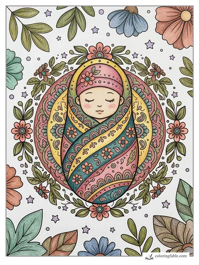 Colored example of this coloring page