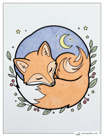 Colored example of this coloring page