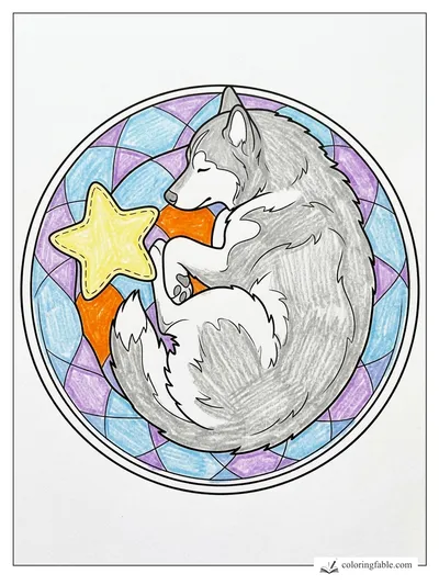 Colored example of this coloring page