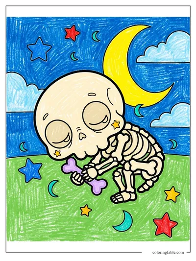 Colored example of this coloring page