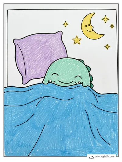 Colored example of this coloring page