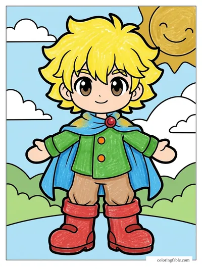 Colored example of this coloring page