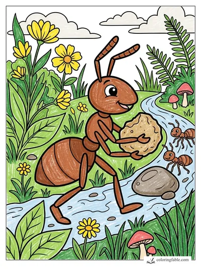 Colored example of this coloring page