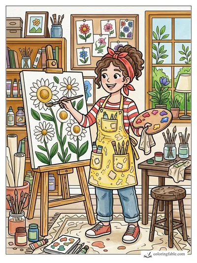 Colored example of this coloring page