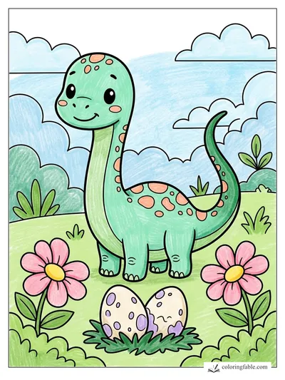 Colored example of this coloring page