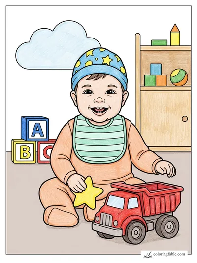 Colored example of this coloring page