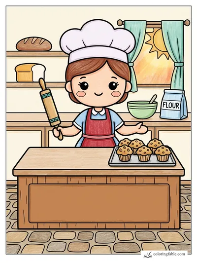 Colored example of this coloring page
