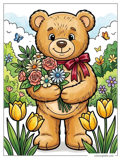 Colored example of this coloring page