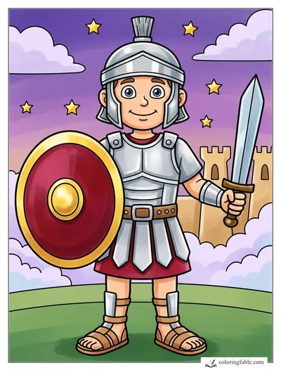 Colored example of this coloring page
