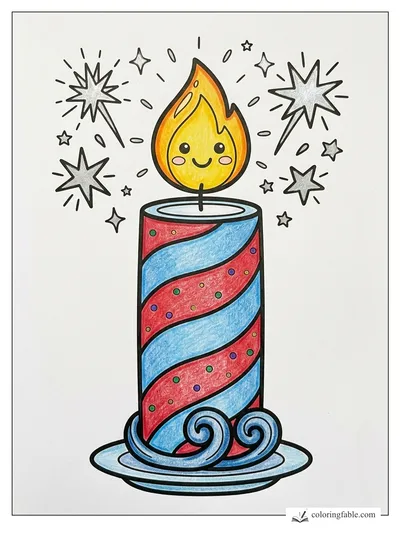 Colored example of this coloring page