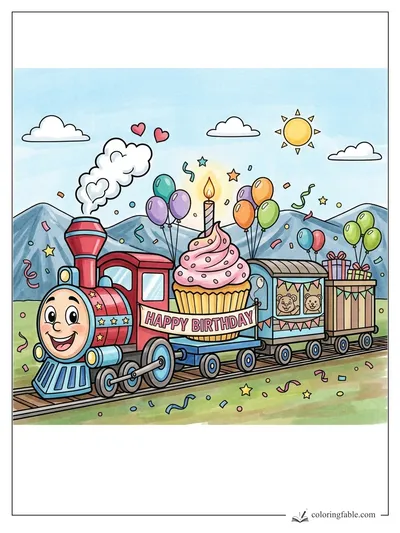 Colored example of this coloring page