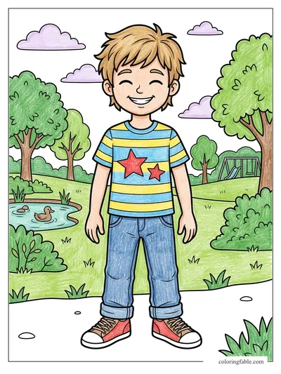 Colored example of this coloring page