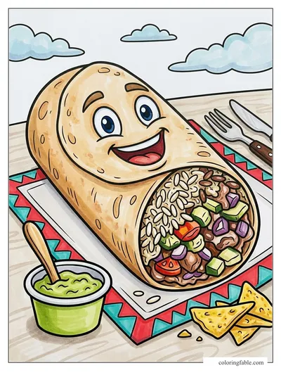 Colored example of this coloring page