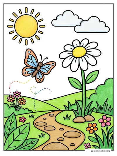 Colored example of this coloring page