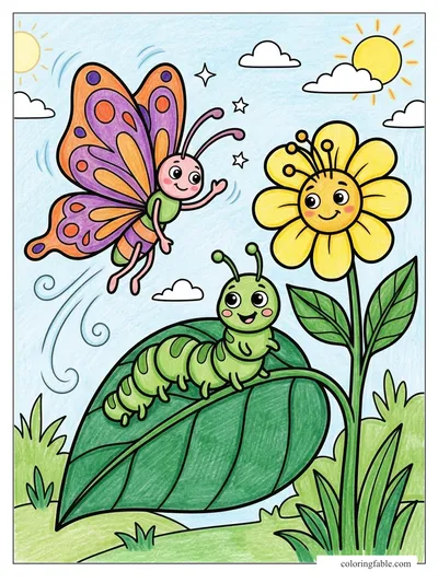 Colored example of this coloring page