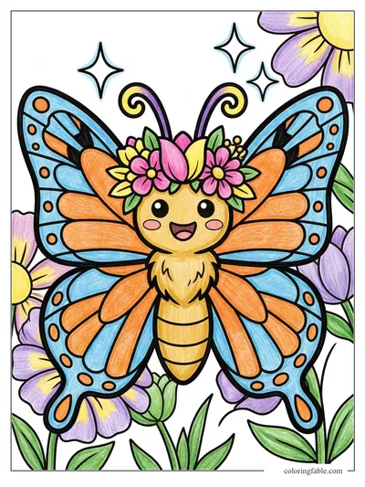 Colored example of this coloring page