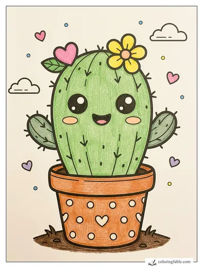 Colored example of this coloring page