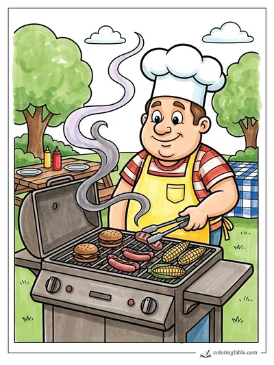 Colored example of this coloring page