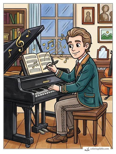 Colored example of this coloring page