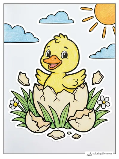 Colored example of this coloring page