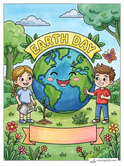 Colored example of this coloring page