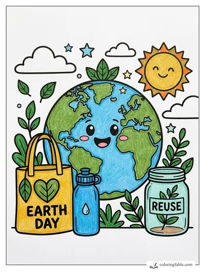 Colored example of this coloring page