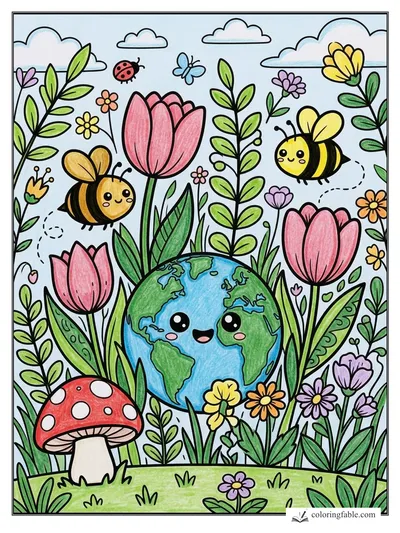 Colored example of this coloring page