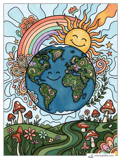 Colored example of this coloring page