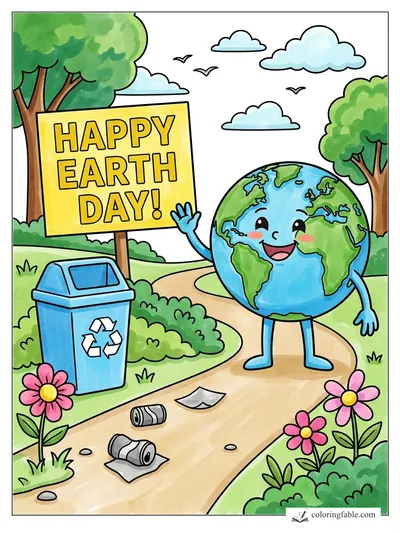 Colored example of this coloring page