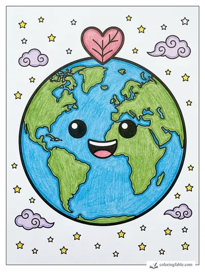 Colored example of this coloring page