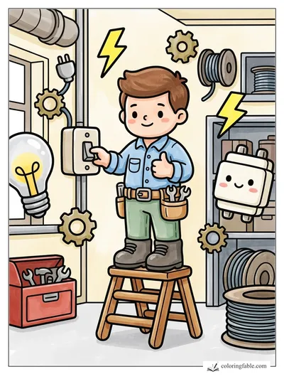Colored example of this coloring page