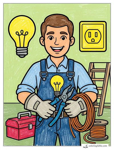 Colored example of this coloring page