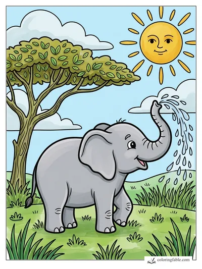 Colored example of this coloring page